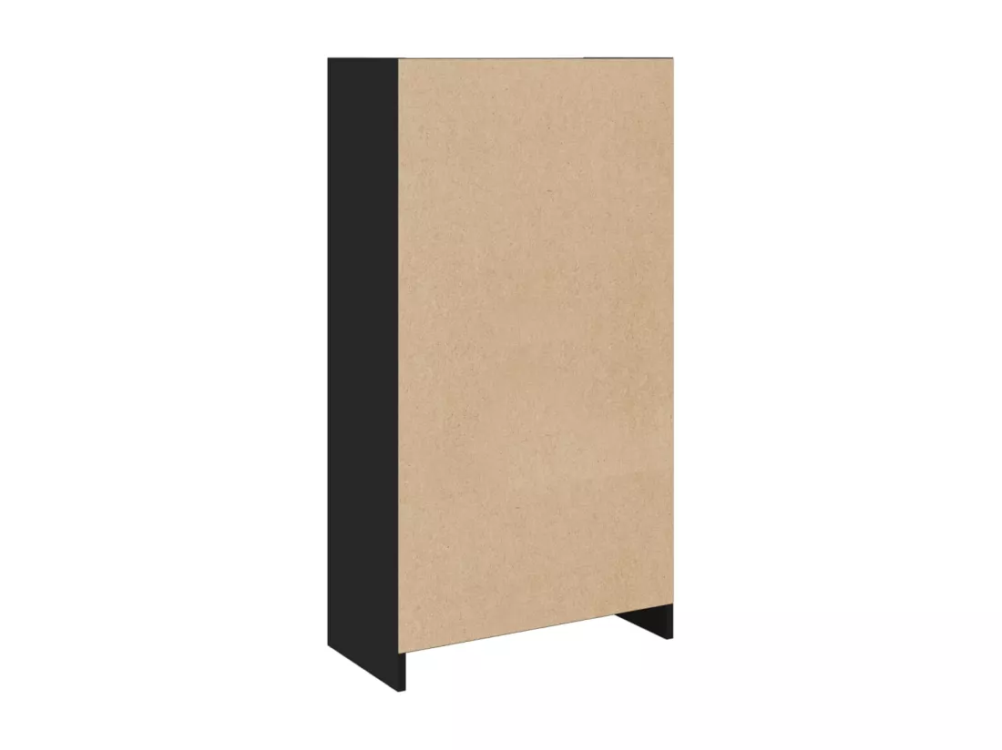 Bibliothèque noir 57x28,5x107,5 cm bois d'ingénierie