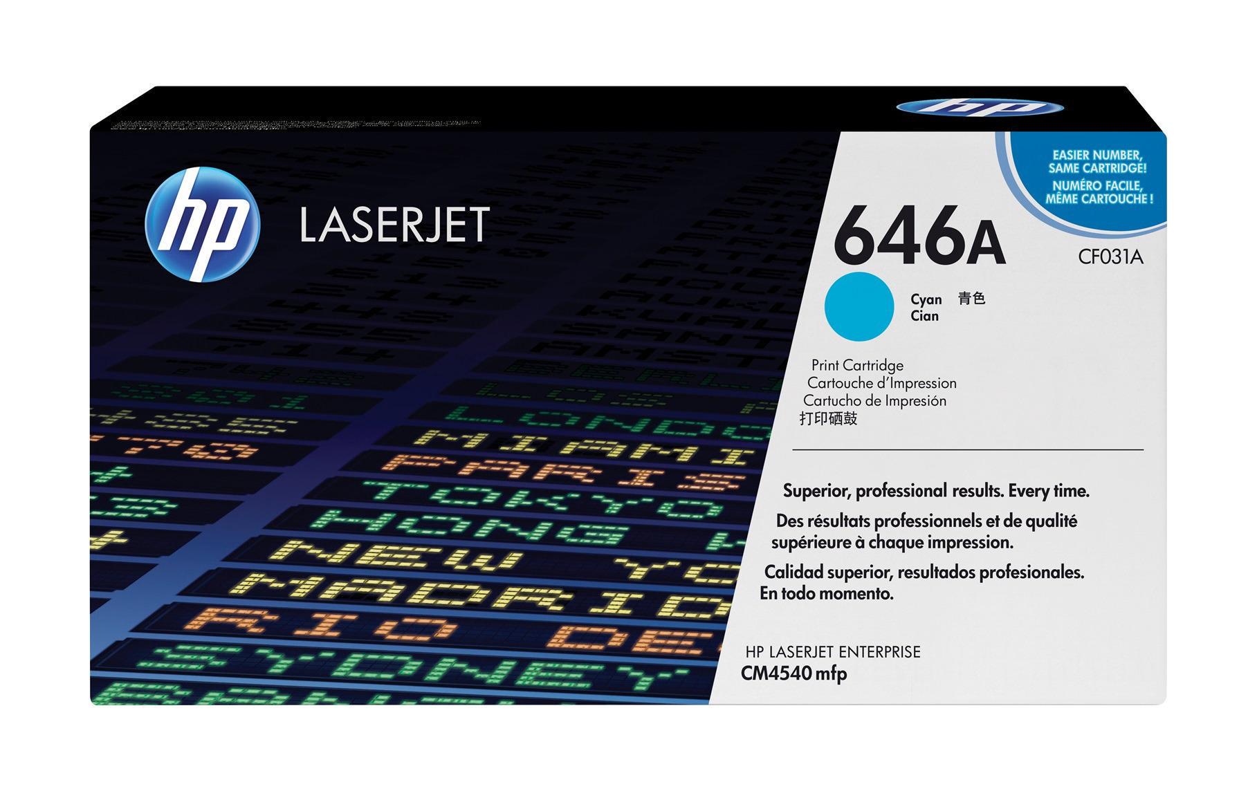 Toner Nr. 646A (CF031A) Cyan<br>Tonerkartusche