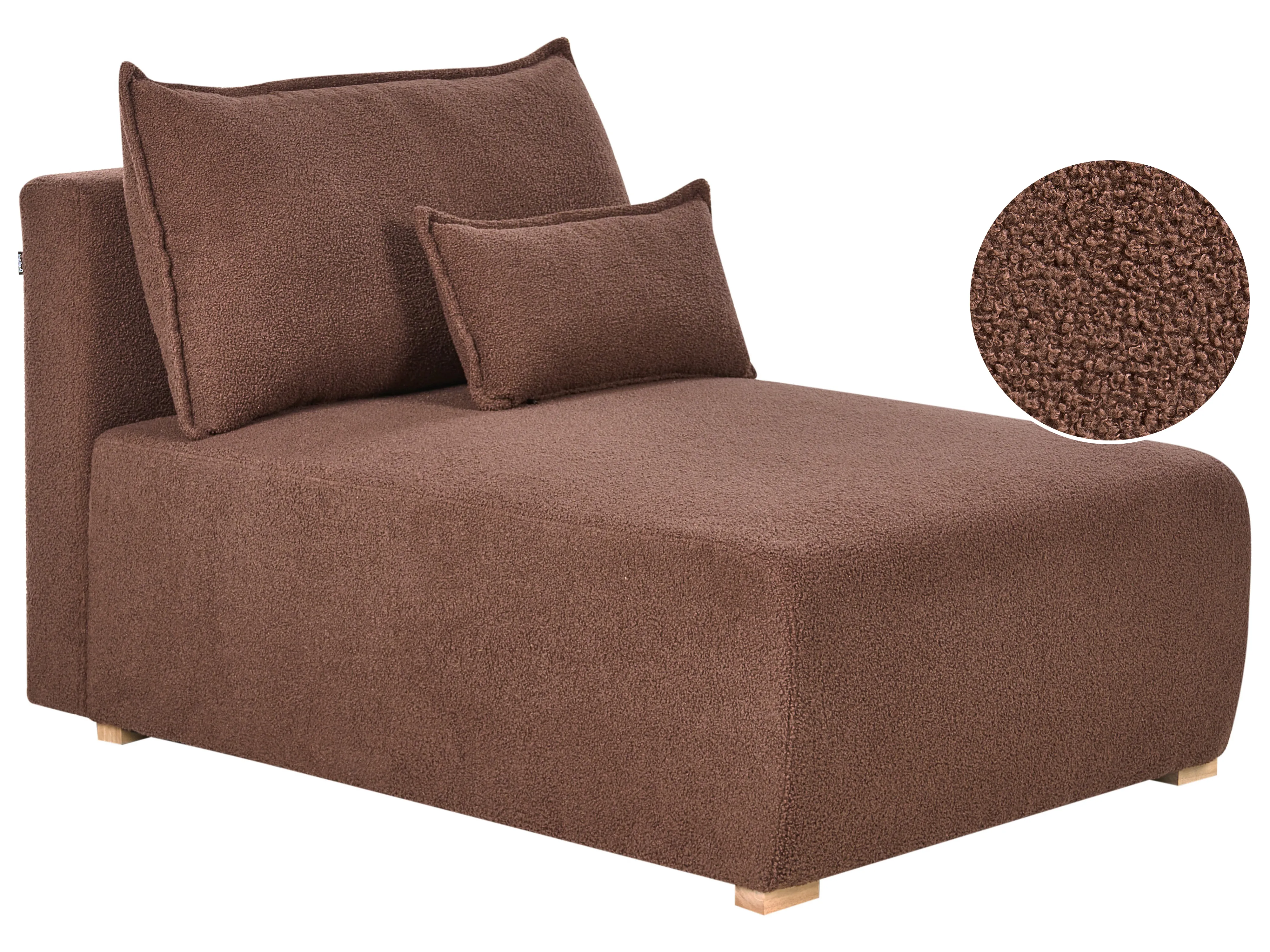Chaise longue NERBO Bouclé Bruin