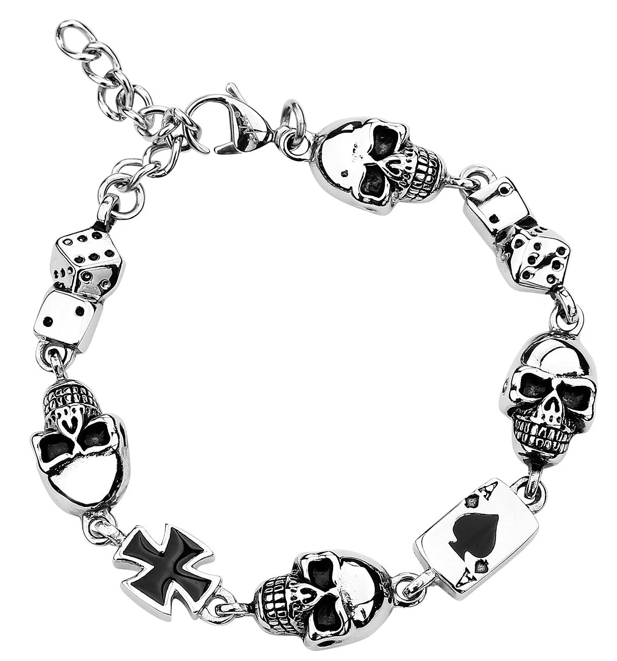 Gambling Skull | etNox hard and heavy Bracelet