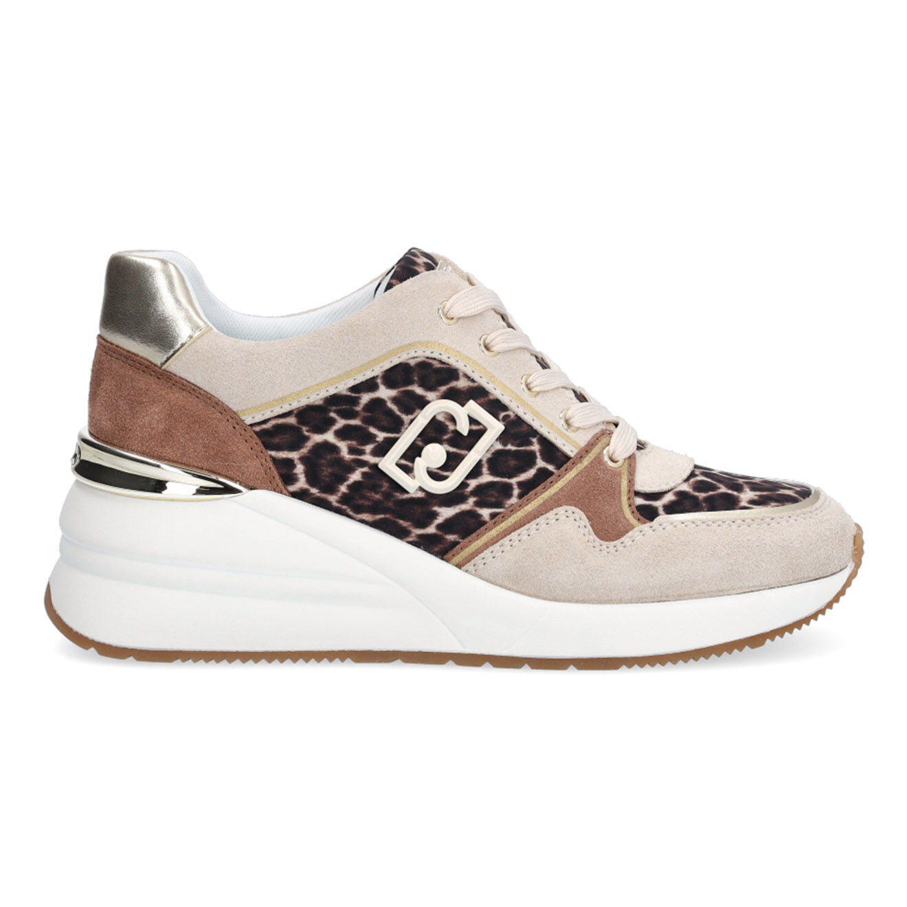 Liu-Jo Sneakers en Cuir Lys blanc/beige/marron
