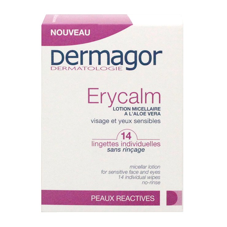 Erycalm lotion micellaire apaisante 14 lingettes