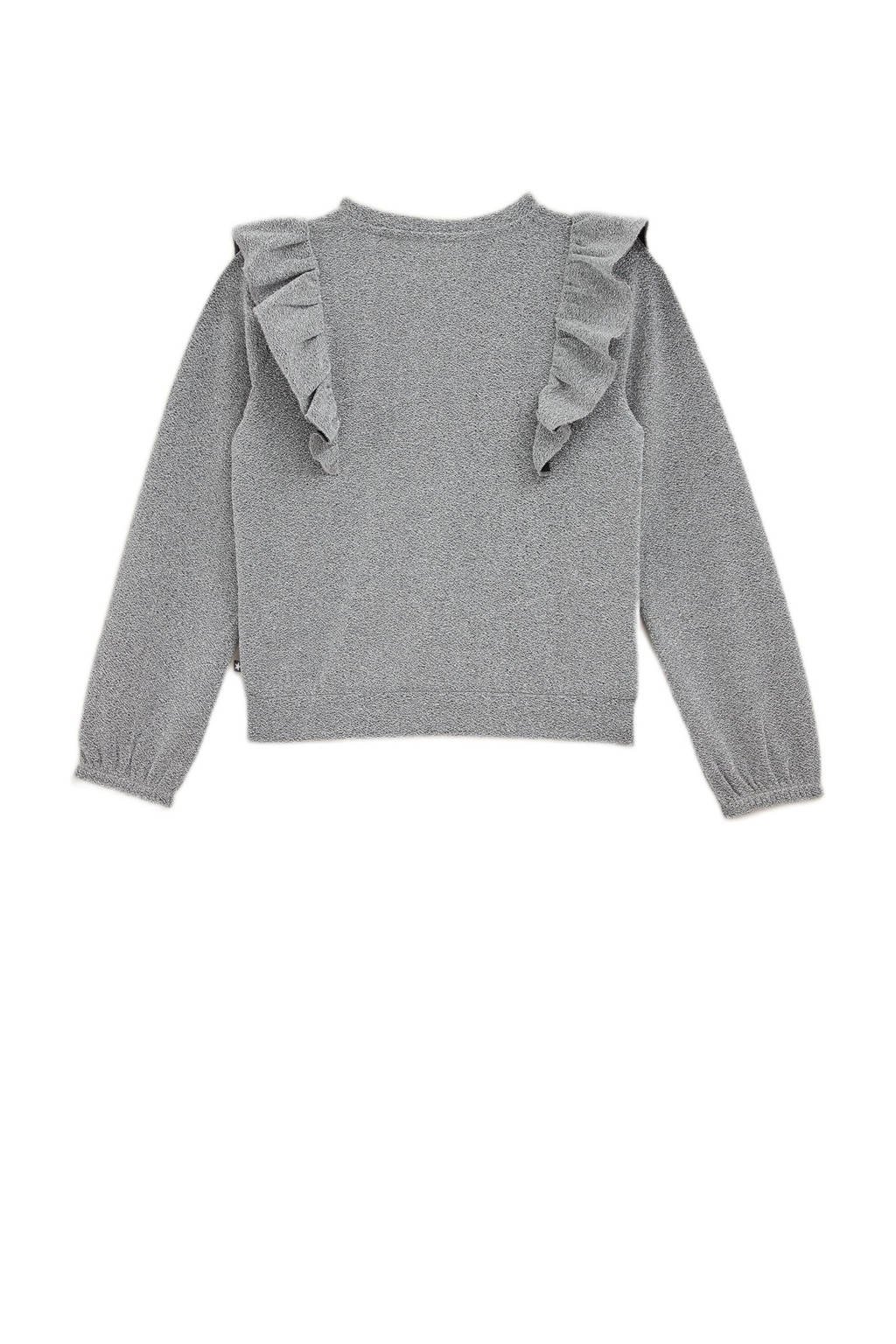 WE Fashion gemêleerde sweater zilver