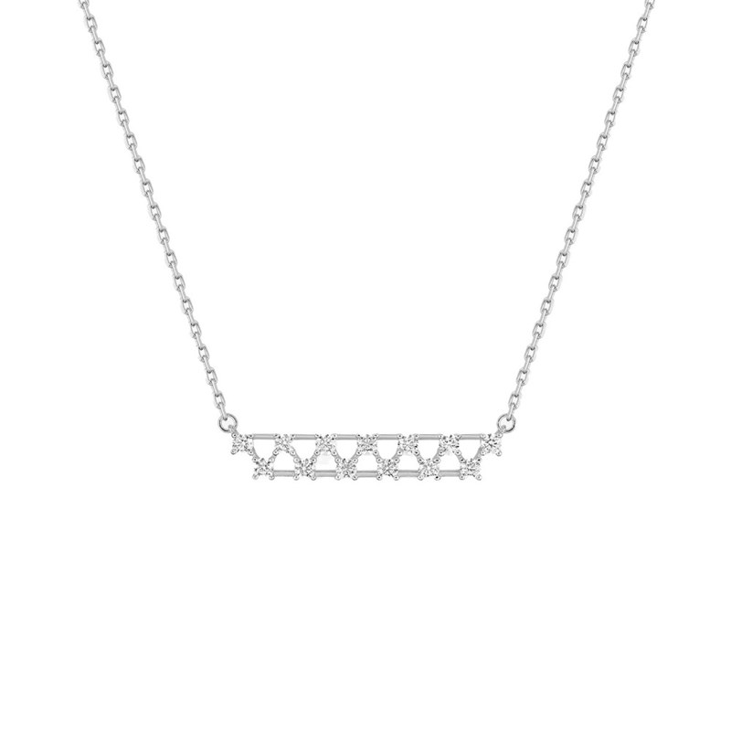 Collier Femme - Oxyde de zirconium - Argent 925 - Longueur : 42 cm