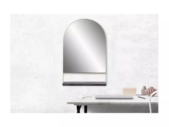 Miroir Mural & Étagère Design 