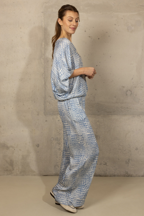 Kimara blauwe dames broek