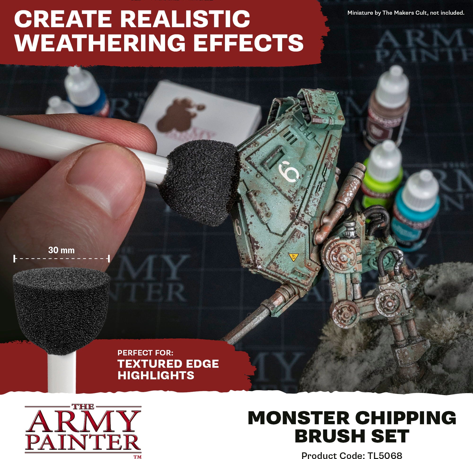 The Army Painter  Monster Chipping Brush Set    Wetterungseffekte für Gelände & Großminiaturen