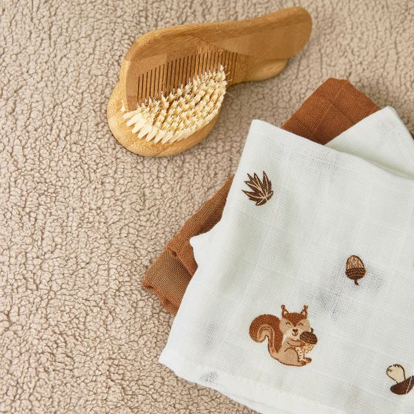 Meyco Forest Animals Monddoek - 3 Stuks - Toffee