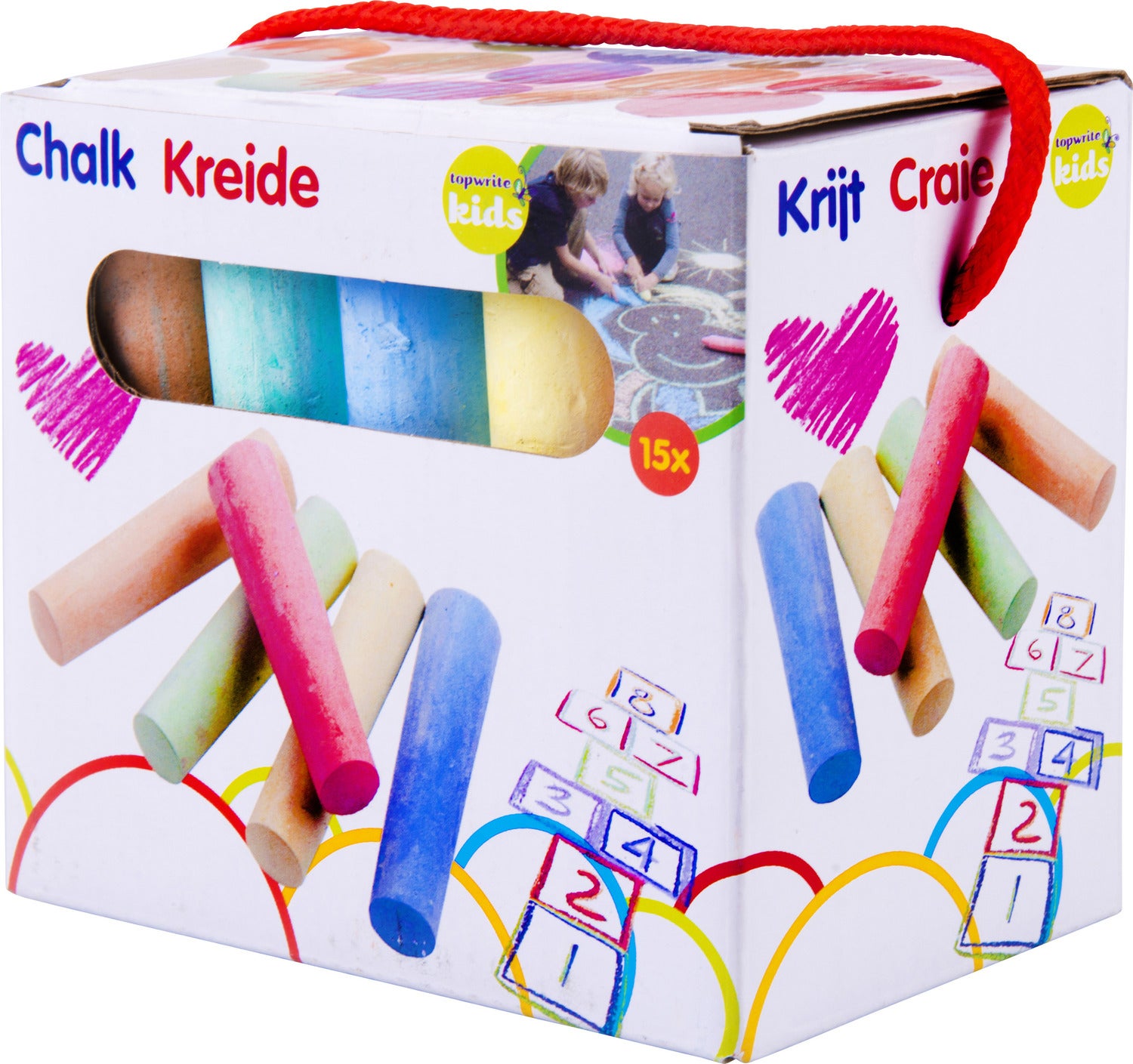 Topwrite Kids Stoepkrijt 15-delig 3+