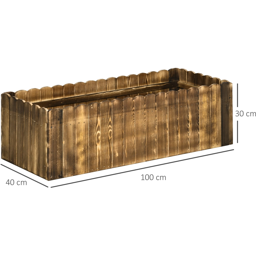 Outsunny Hochbeet mit Holzplatte braun
