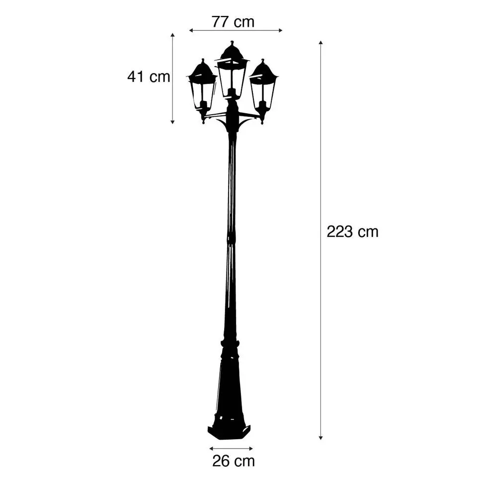 Qazqa staande buitenlampen new orleans groen e27