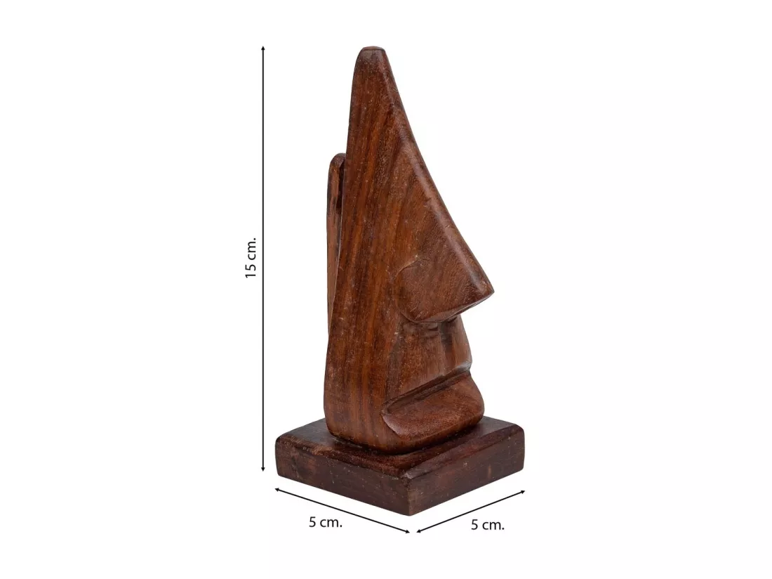 Support pour lunettes en bois marron 15x5x5h