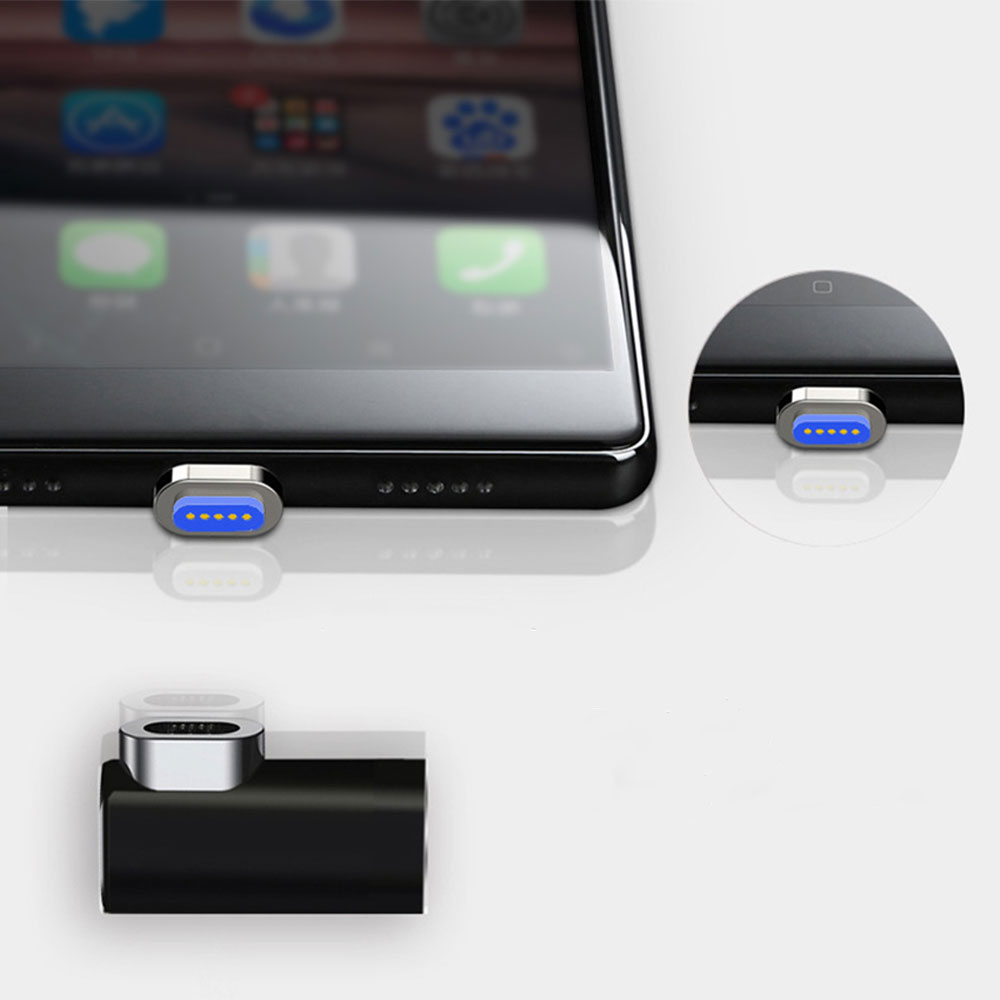 USB C Magnet Ladeadapter für Smartphone / MacBook Pro / Laptop - Silber