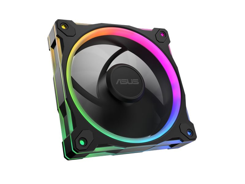 ASUS PC-Lüfter Prime MR120 Fan ARGB 3in1 Schwarz Rückseitig beleuchteter PWM-Lüfter mit umgekehrtem Luftstrom