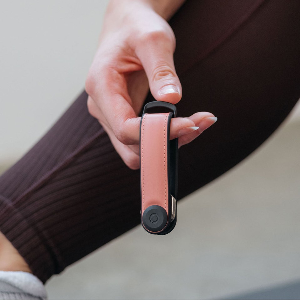 OrbitKey - Hybrid Leather Key Organiser - Pastel Pink