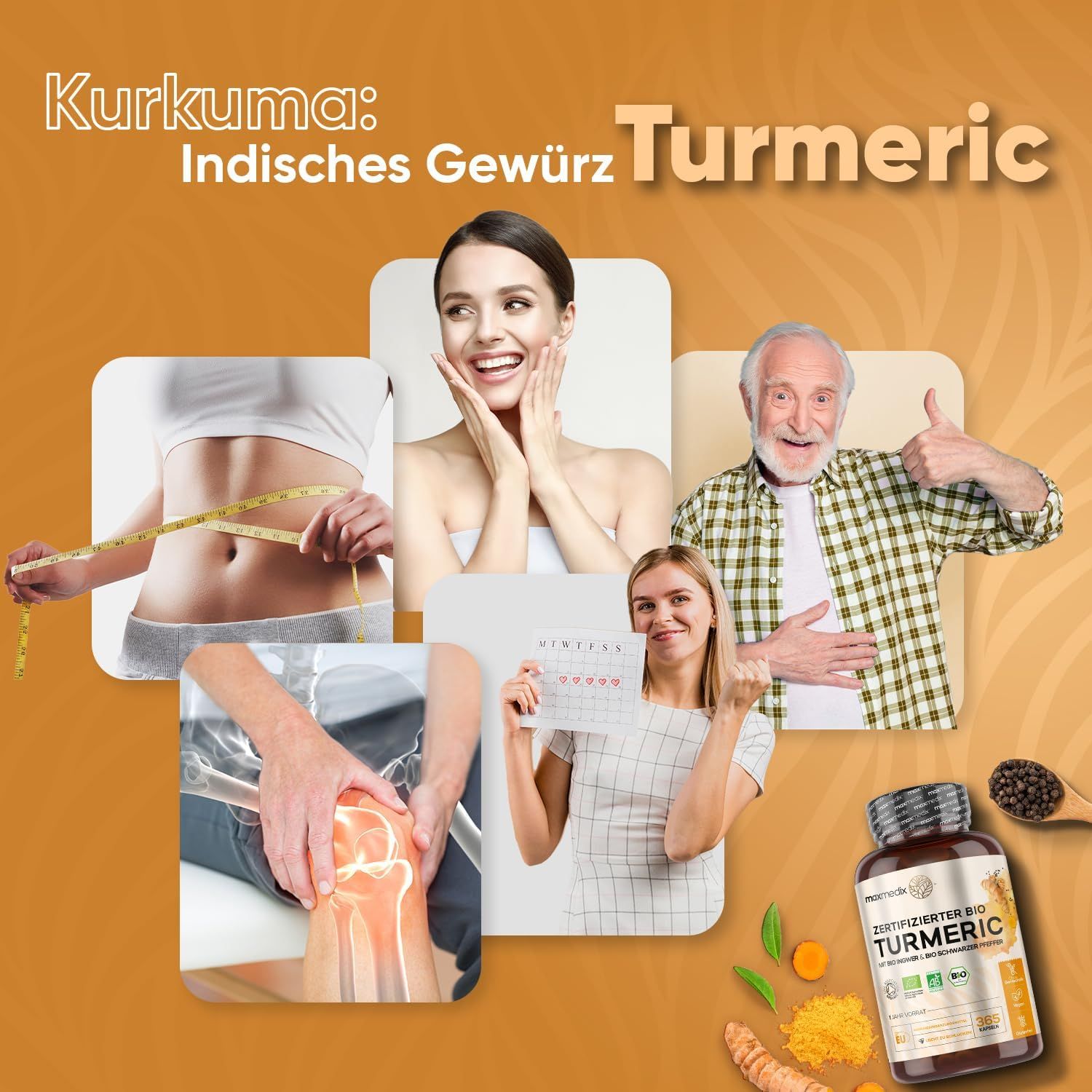 maxmedix Turmeric Bio Kurkuma Kapseln Hochdosiert