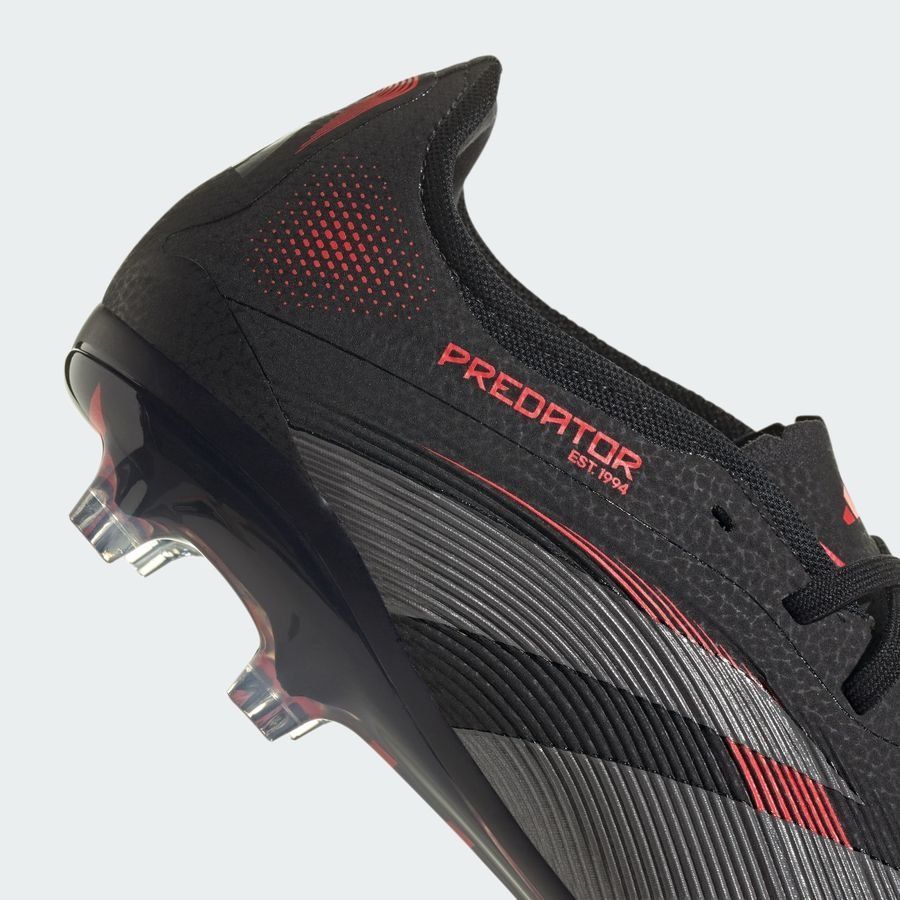 adidas Predator Pro FG Stealth Victory - Noir/Gris/Lucid Red
