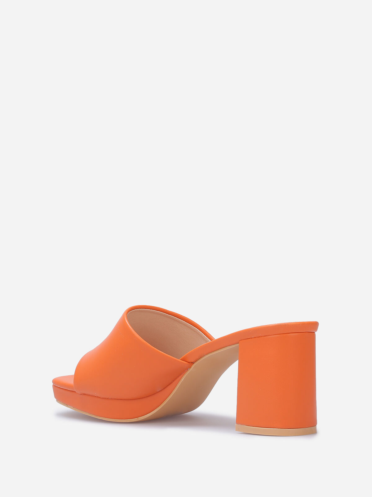 Mules plateforme à talon grandes tailles- orange