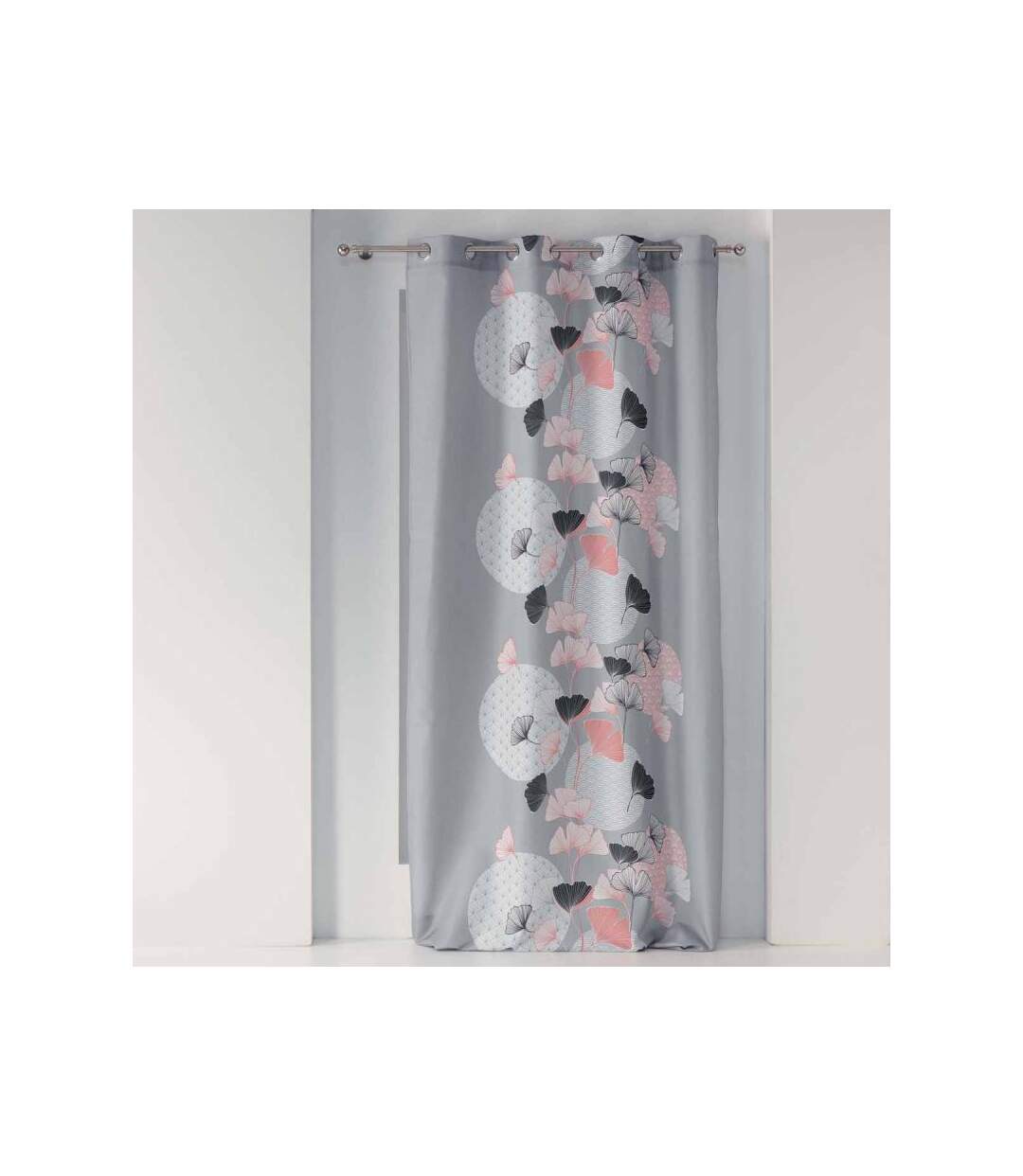 Rideau à Œillets Imprimé Eden Blush 140x260cm Gris