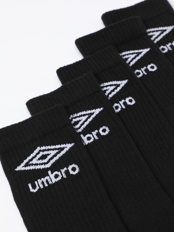 Pacote com 5 pares de meias Umbro x Lefties - Pretas