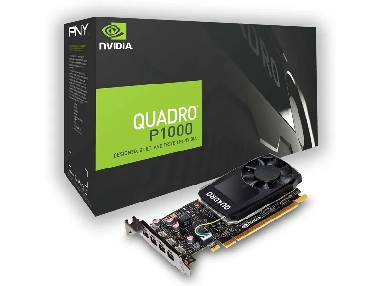 NVIDIA Quadro P1000 DVI - Grafikkort - Quadro P1000 - 4 GB GDDR5 - PCIe 3.0 x16 lavprofil - 4 x Mini DisplayPort - detailsalg