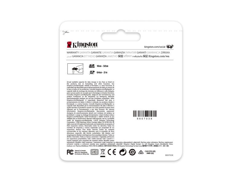 Kingston SDXC-Karte Canvas Go! Plus UHS-I U3 V30 64 GB SD-Karte, UHS-I, U3, V30, 64