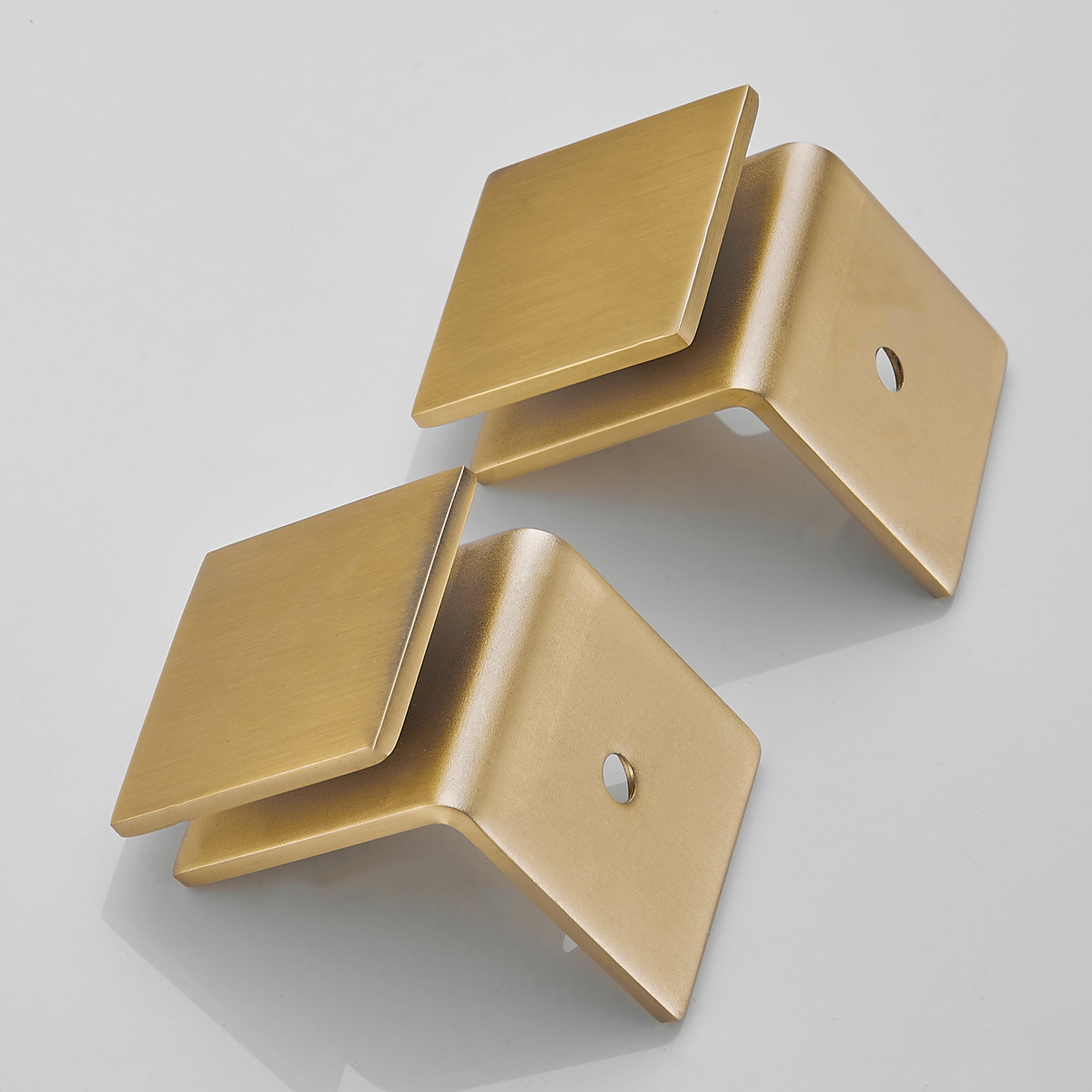 Saniclear Brass profielloze douchecabine 100x80cm met 80cm deur geborsteld messing