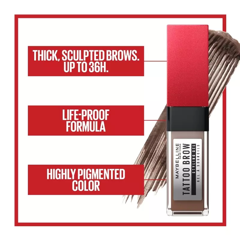 Maybelline New York Tattoo Brow 36H Styling Gel 6 ml - 255 Soft Brown