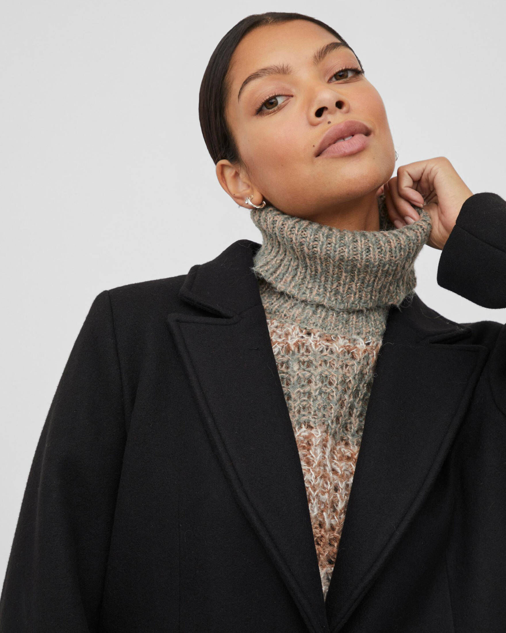 Vila| Damen Mantel mit Wolle VIVALJI