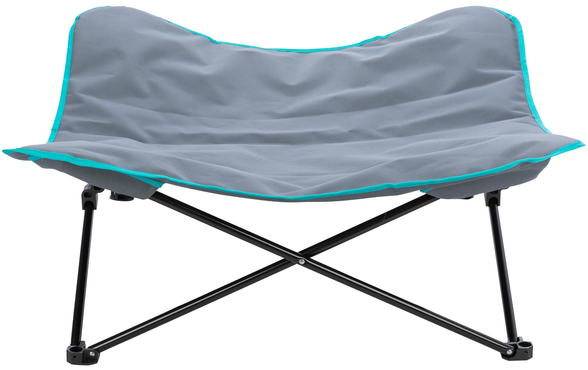 Camping-Bett, bis 35 kg, 88 x 32 cm, Dunkelgrau/PetrolBett für Hunde