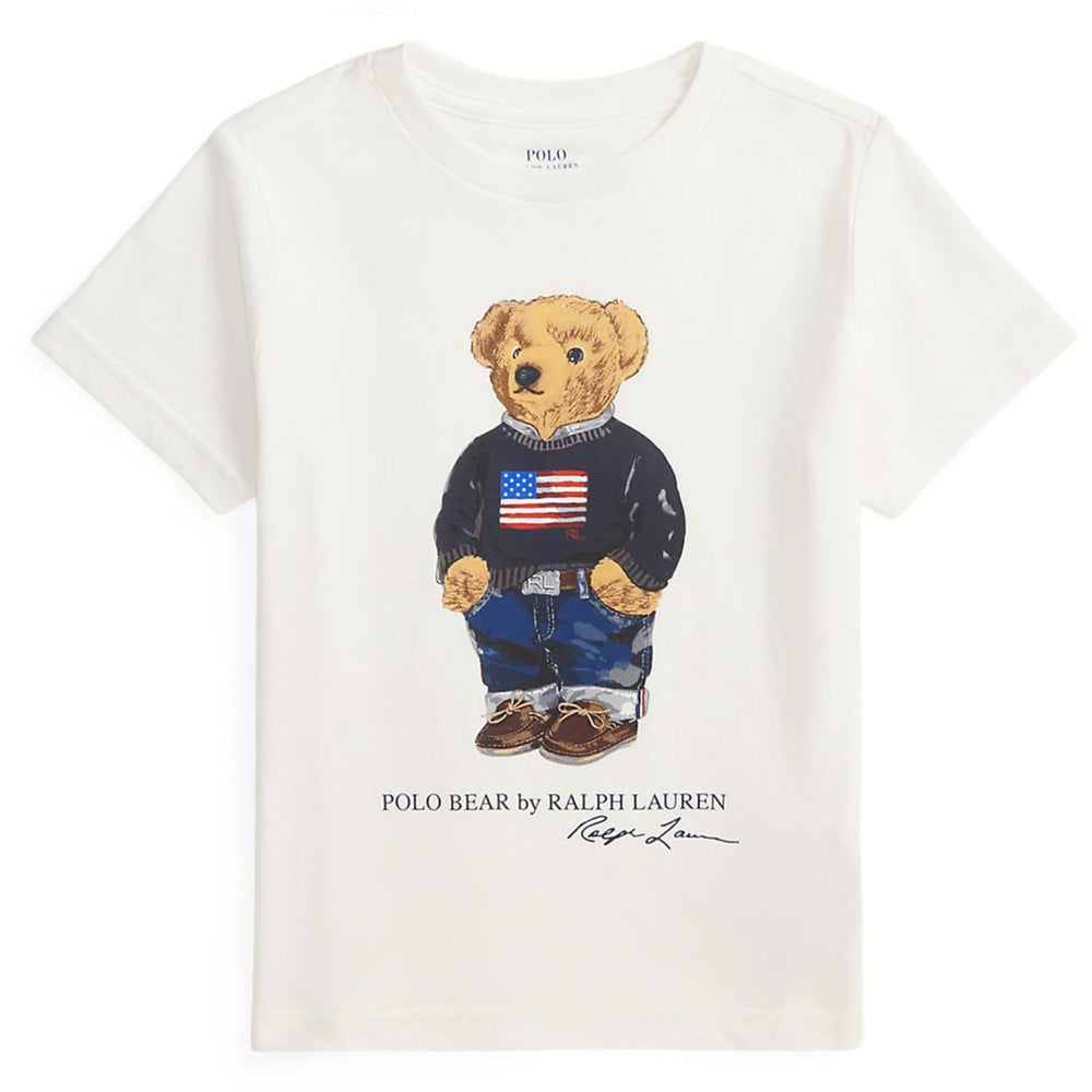 Køb Polo Ralph Lauren White Core Bear Boy T-Shirt