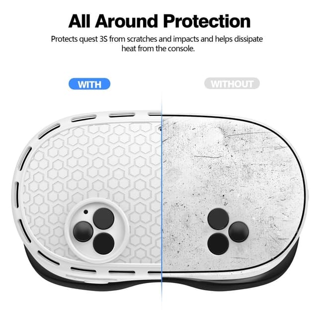 Til Meta Quest 3S beskyttende etui VR Headset Silikone Cover