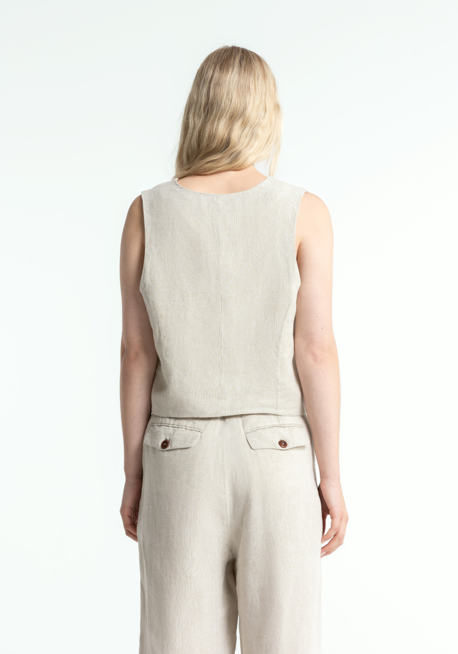 Kings Of Indigo Leinenhose Lilian Undyed Linen