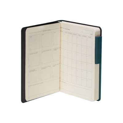 Legami My Notebook - Carnet de notes à élastique - 9,5 x 13,5 cm - ligné - bleu pétrole