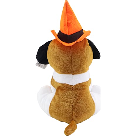 Halloween plys hund 38 cm - brun