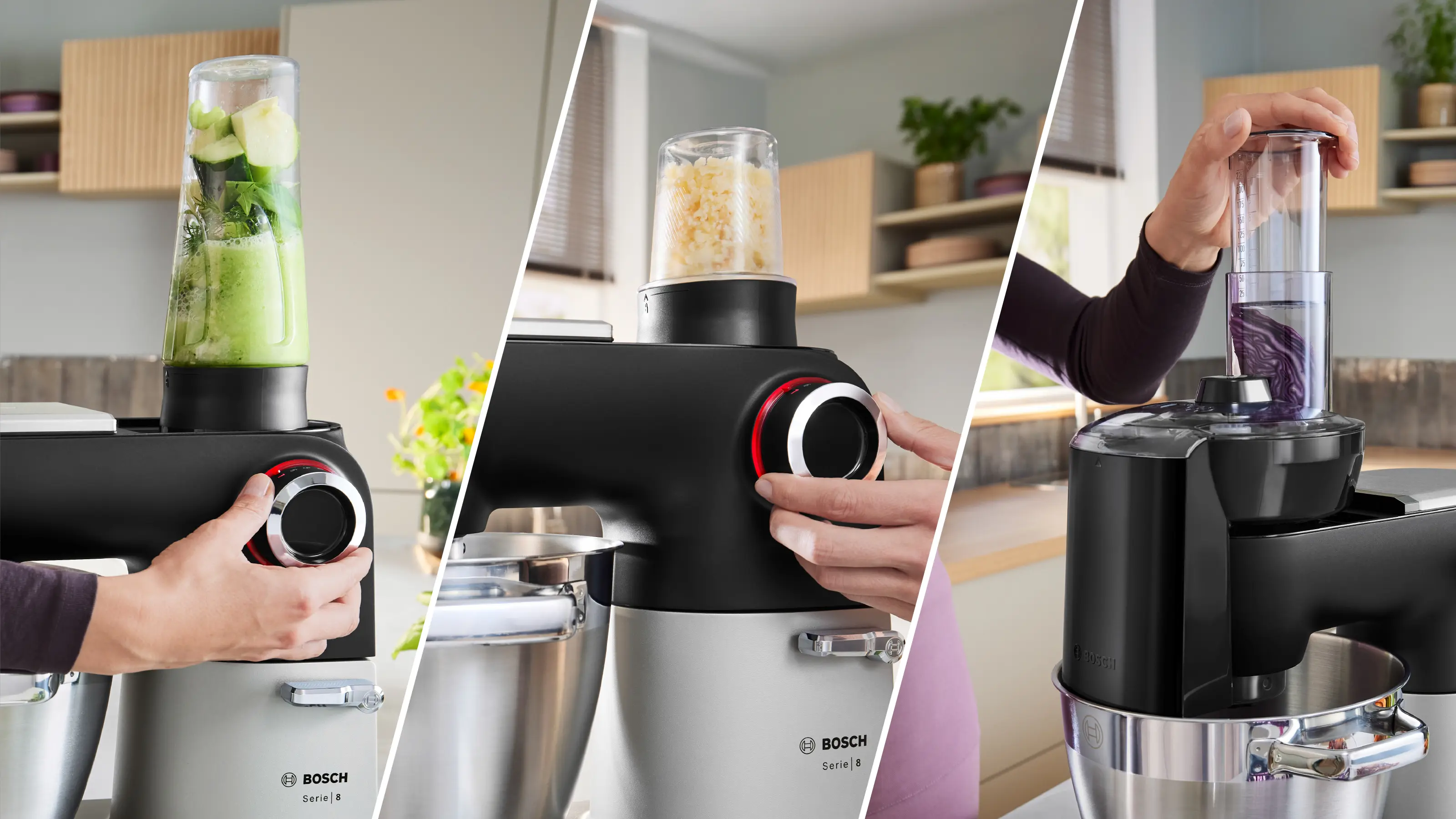 Serie 8 Keukenmachine met weegschaal en timer 1800 W Zilver, zwart