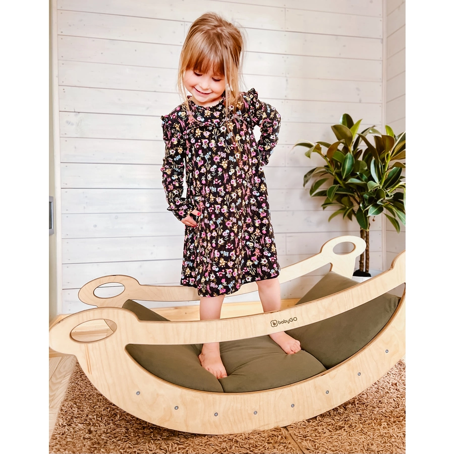 babyGO Bogenwippe mit Polster, beige