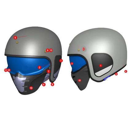 Ecran casque Shark CLEAR & SMOKE - X-DRAK / ATV DRAK / S-DRAK - Gris