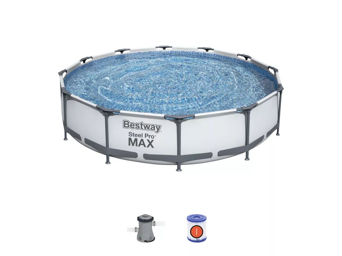Piscine Hors-sol Tubulaire Bestway Steel Pro Max 366x76 cm Épurateur à Cartouche de 1 249 L/H