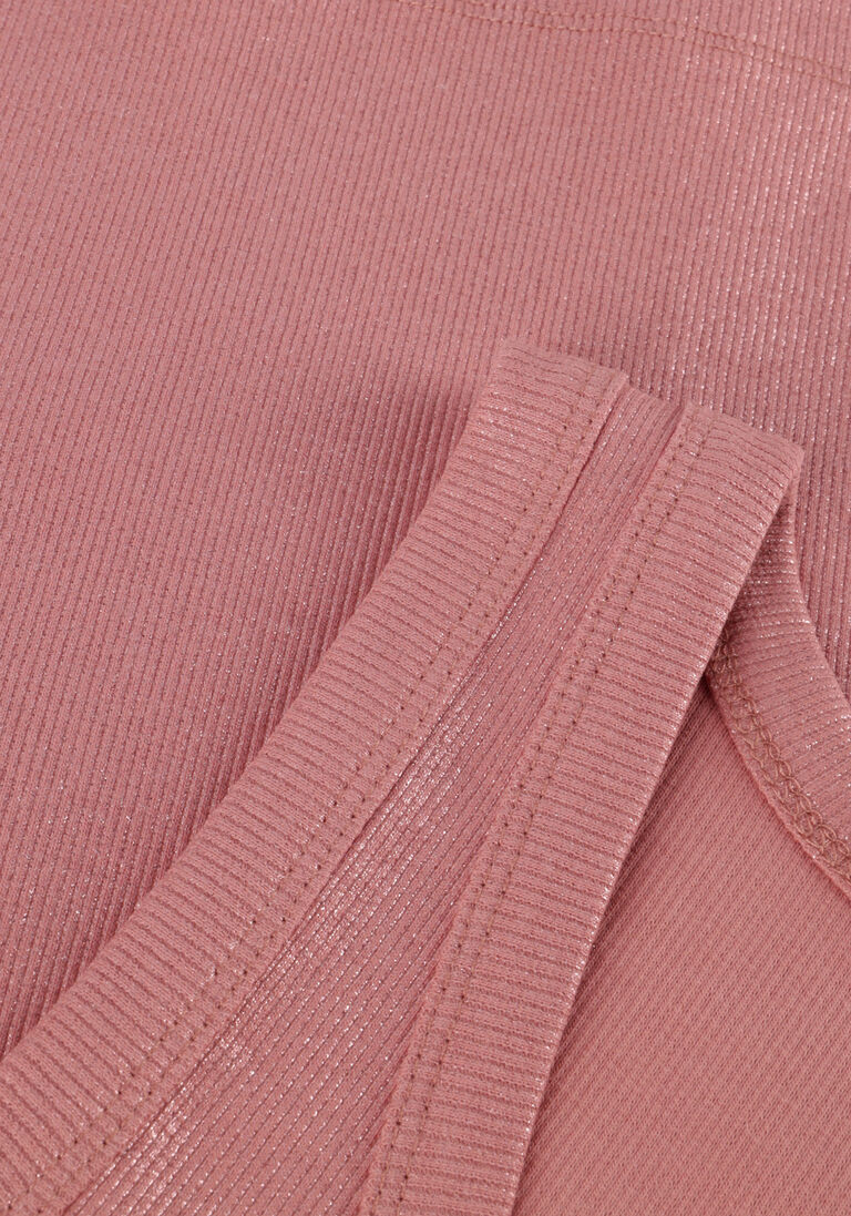 SUMMUM roze summum top rib tanktop cotton rib