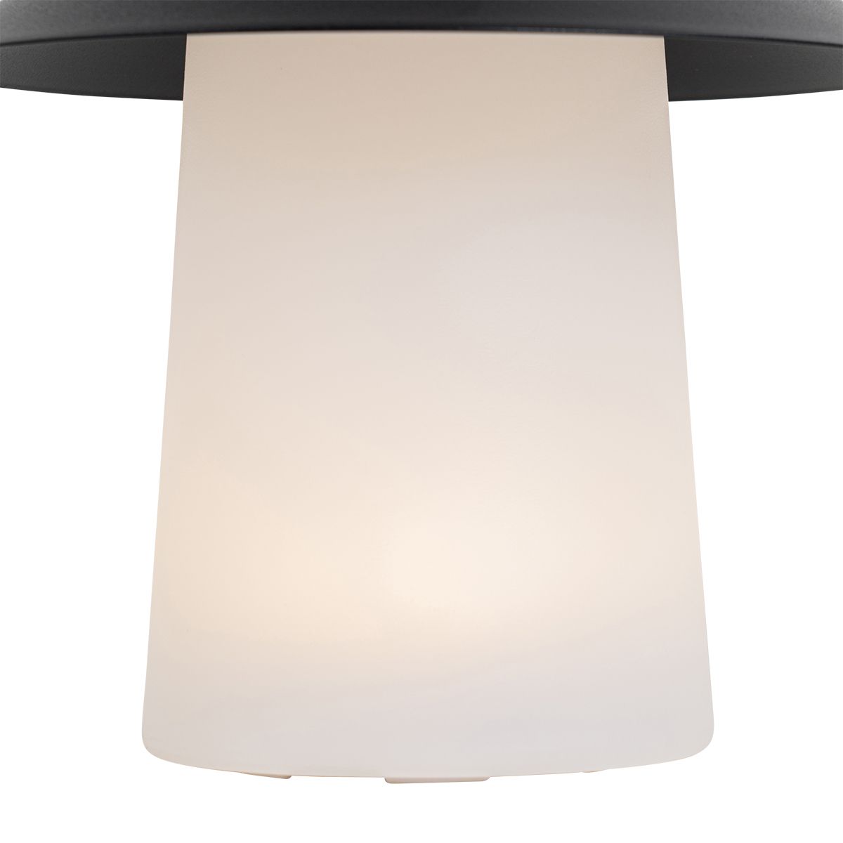 Tafellamp mushroom zwart incl. LED oplaadbaar - Ivan
