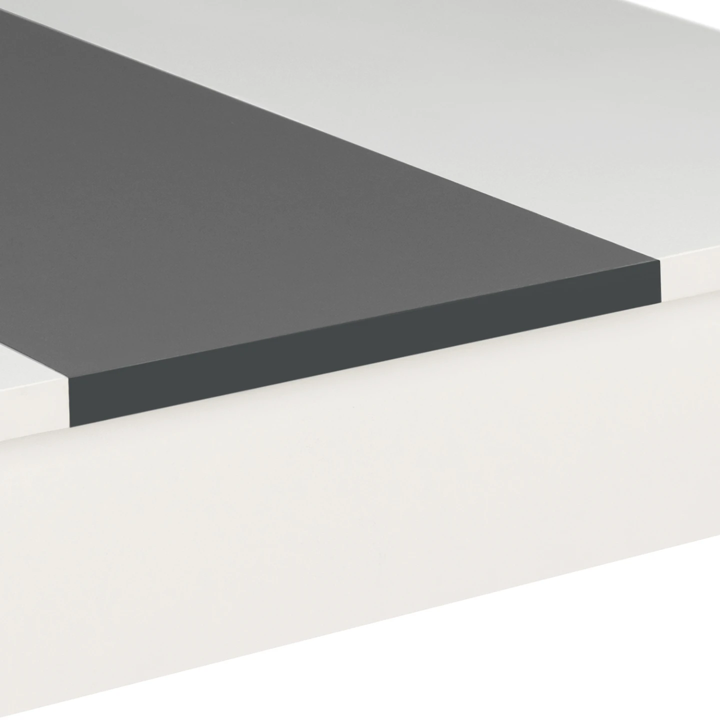 Table à manger rectangle ROZY 6 personnes blanche et grise 110 cm
