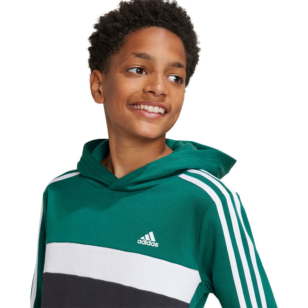 adidas Tiberio 3-Stripes Colorblock Fleece Hættetrøje Børn