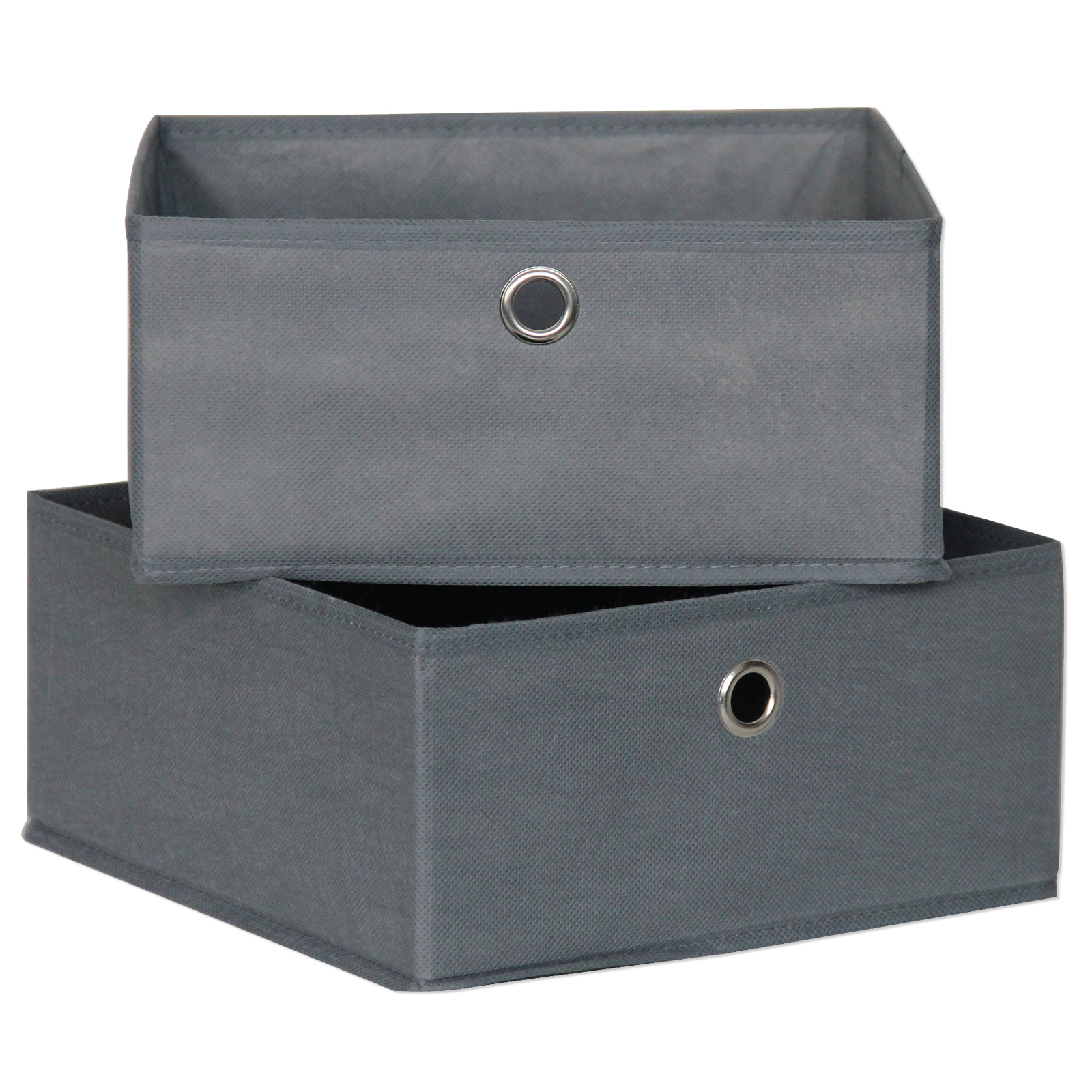 2er-Set Schubladen - Faserstoff - grau - 28 cm