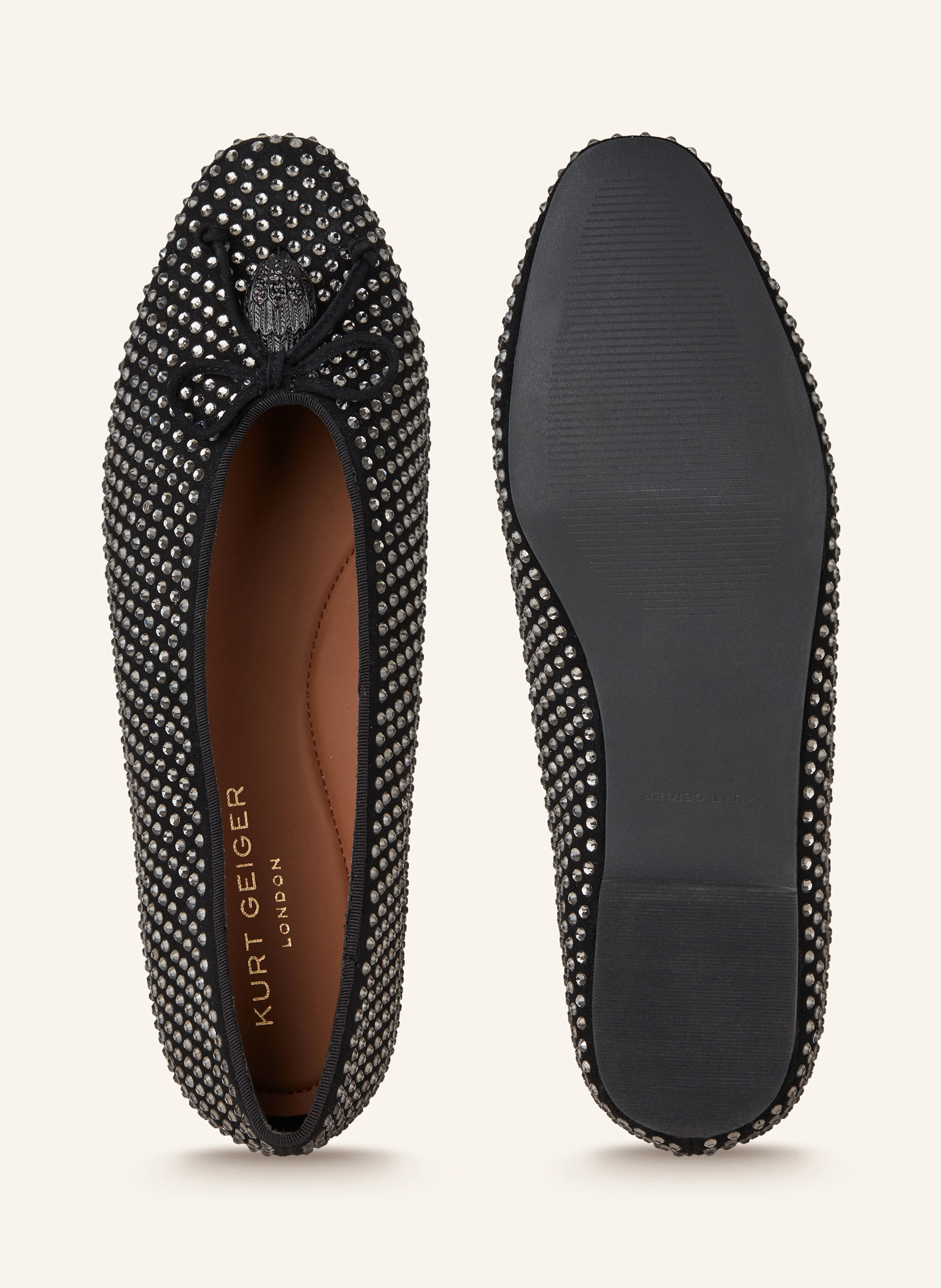 KURT GEIGER Ballerinas SLOANE EAGLE mit Schmucksteinen