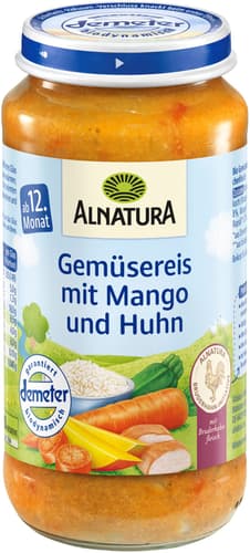 Alnatura DEMETER Gemüsereis mit Mango und Huhn
