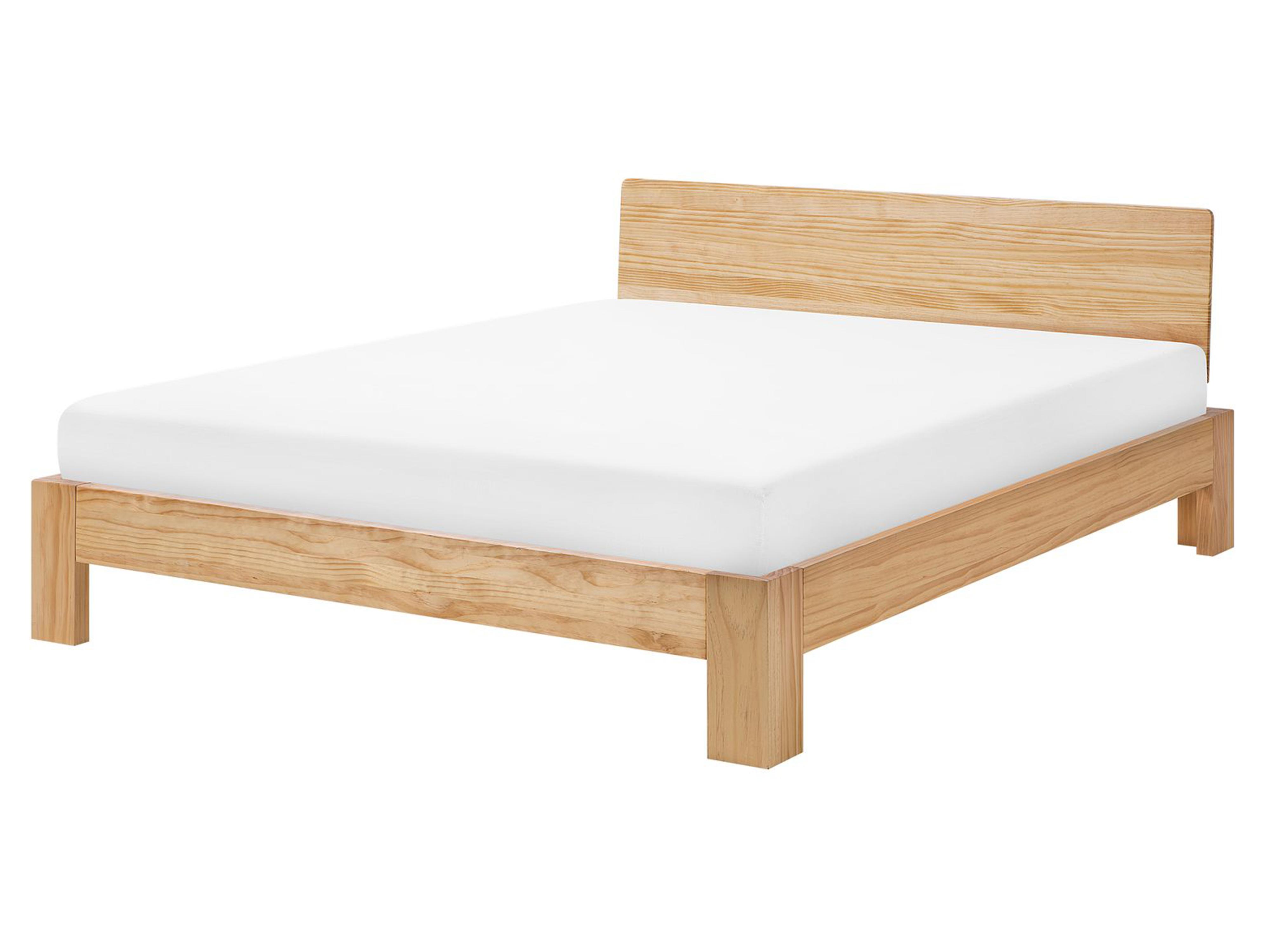 Bed Dennenhout ROYAN 160 x 200 cm Lichtbruin