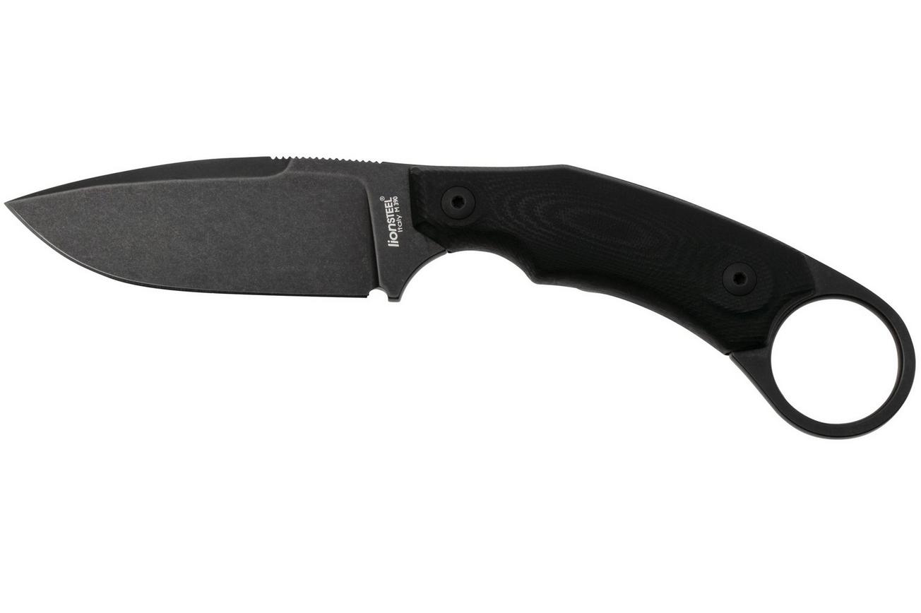 LionSteel H2B Drop Point Block GBK Black G10 vaststaand mes, Tommaso Rumici design