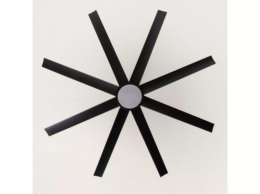 Ventilateur de Plafond Silencieux Hidra Noir 157cm Motor DC Télécommande Avec lumière Non