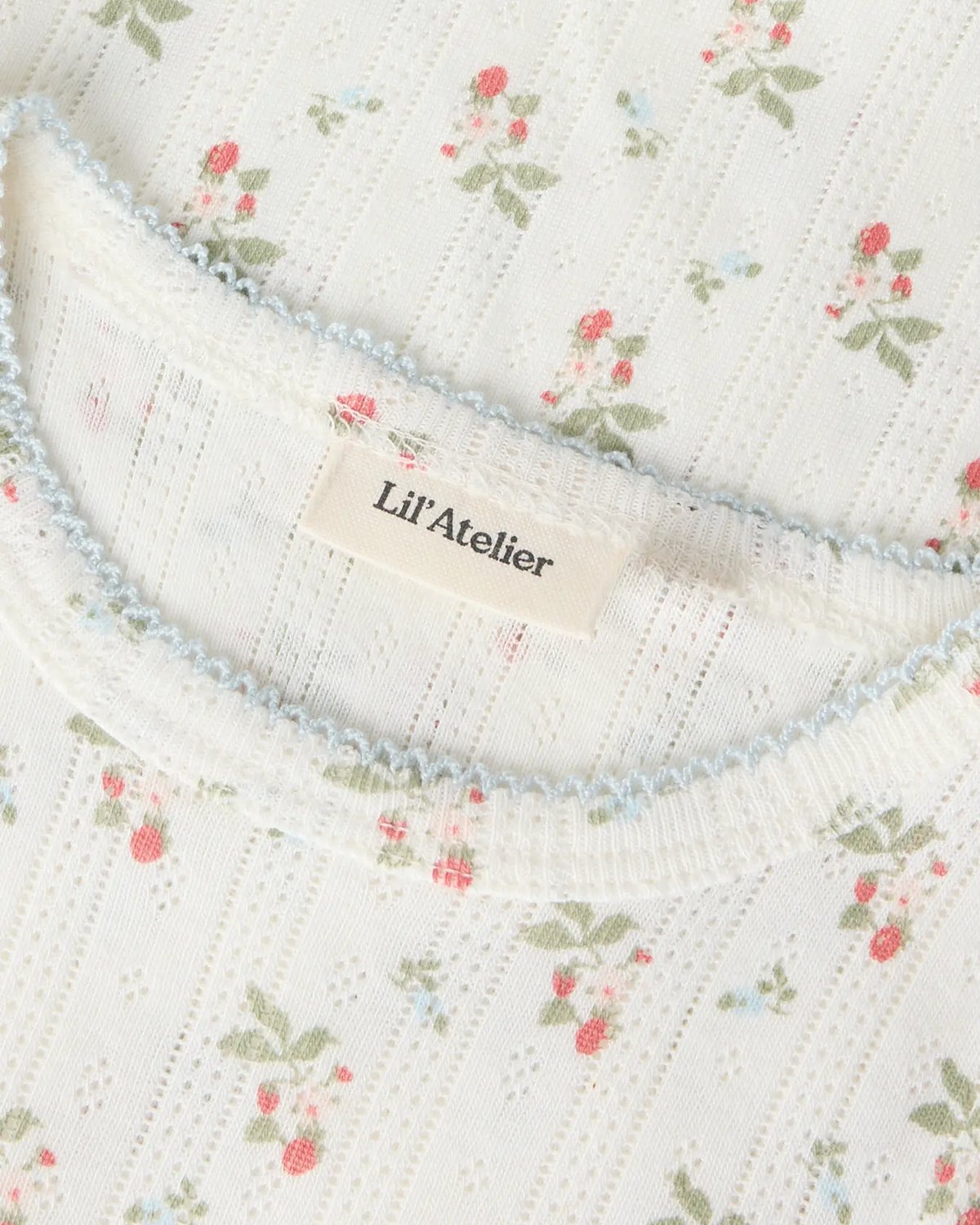 T-Skjorte Barn – Øko Bomull, Pointelle | NMFRACHELLO SLIM TOP LIL